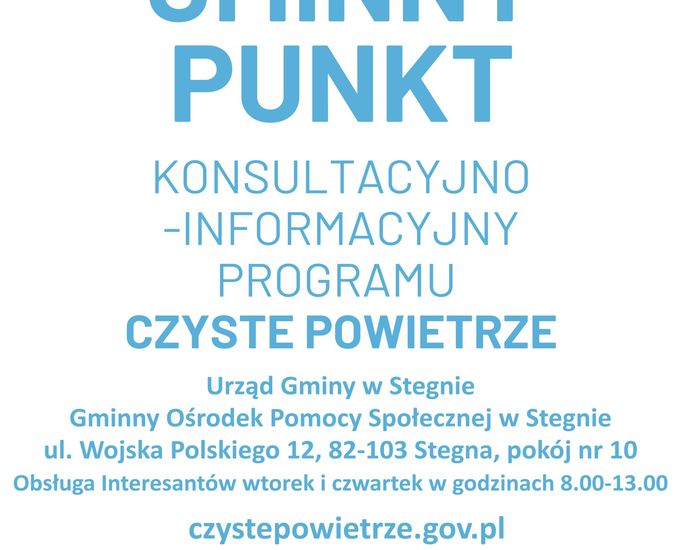 Punkt informacyjno konsultacyjny programu Czyste Powietrze