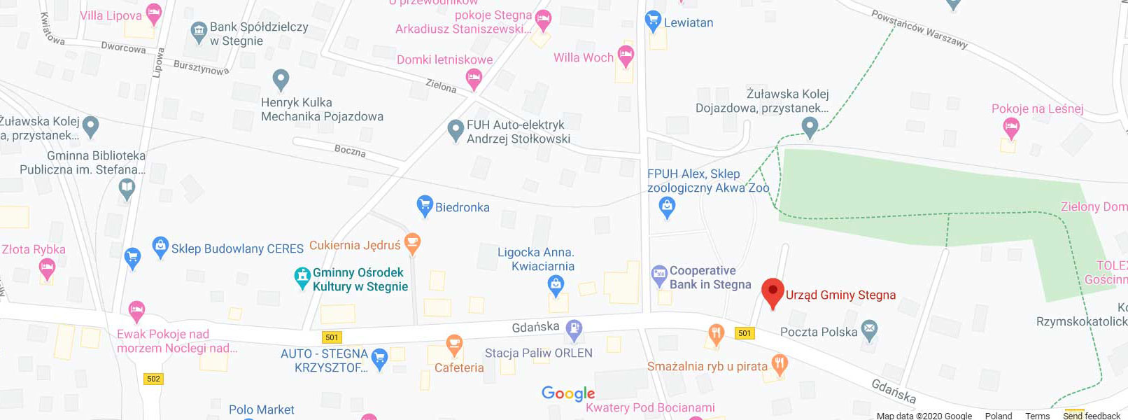 Urząd Gminy w Stegnie - mapa